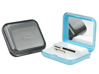 Illustration for article titled USB Memory Card Reader With Compact Mirror. Verdict: Wacky!
